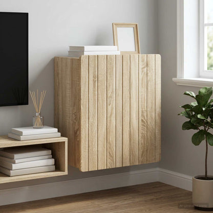 vidaXL Wall-Mounted Cabinet Sonoma Oak 59 x 31 x 64 cm Engineered Wood 1