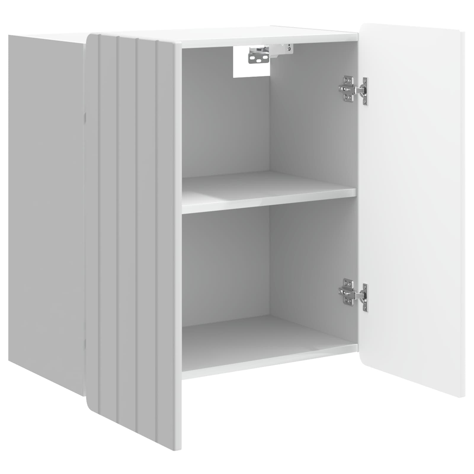vidaXL Wall-Mounted Cabinet High Gloss White 59 x 31 x 64 cm 3