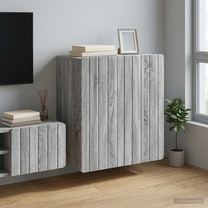 vidaXL Wall-Mounted Cabinet Grey Sonoma 59 x 31 x 64 cm 1
