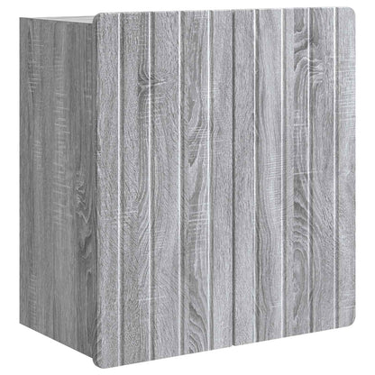 vidaXL Wall-Mounted Cabinet Grey Sonoma 59 x 31 x 64 cm 2