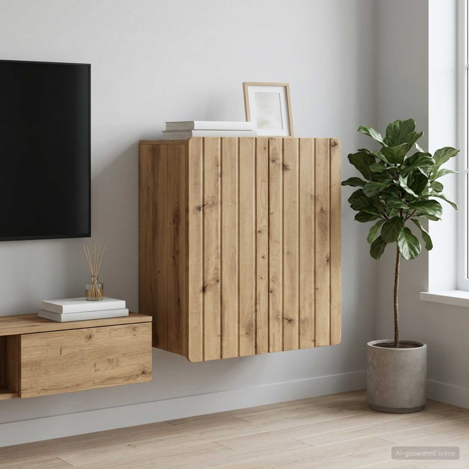 vidaXL Wall-Mounted Cabinet 59 x 31 x 64 cm Engineered Wood 1