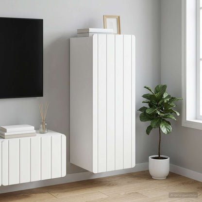 vidaXL Wall-Mounted Cabinet White 33 x 34.5 x 94 cm Engineered Wood 1