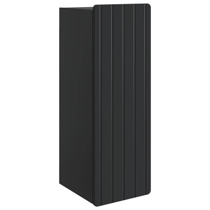 vidaXL Wall-Mounted Cabinet Black 33 x 34.5 x 94 cm Engineered Wood 2