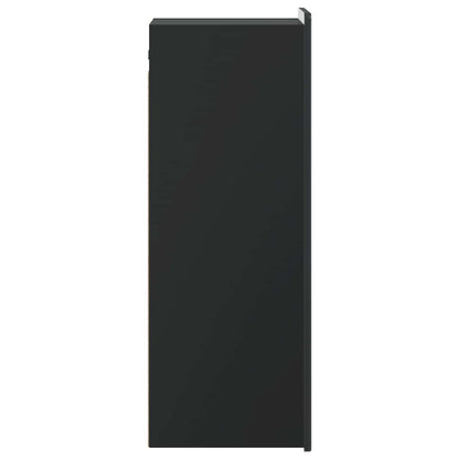 vidaXL Wall-Mounted Cabinet Black 33 x 34.5 x 94 cm Engineered Wood 5
