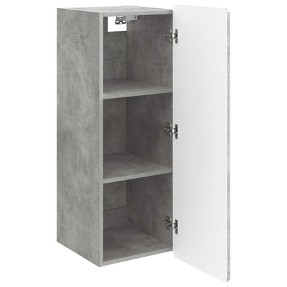 vidaXL Wall-Mounted Cabinet Concrete Grey 33 x 34.5 x 94 cm 3