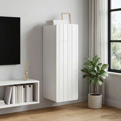 vidaXL Wall-Mounted Cabinet High Gloss White 33 x 34.5 x 94 cm 1