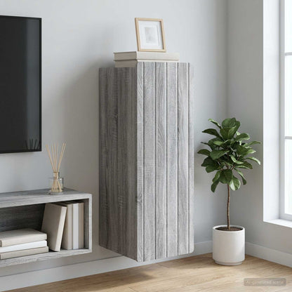 vidaXL Wall-Mounted Cabinet Grey Sonoma 33 x 34.5 x 94 cm 1
