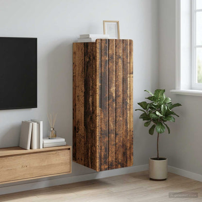 vidaXL Wall-Mounted Cabinet Old Wood 33 x 34.5 x 94 cm Engineered Wood 1