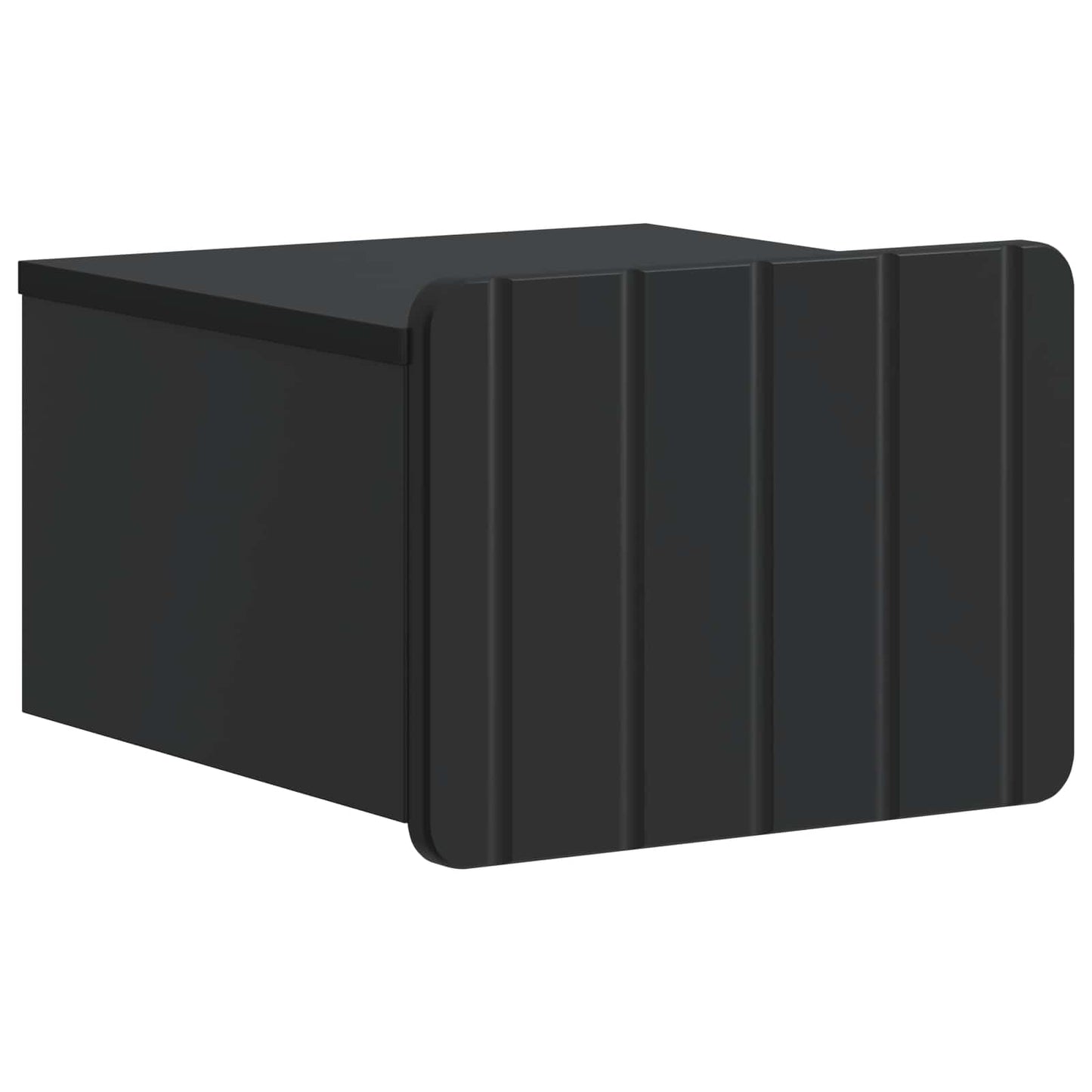vidaXL Wall-Mounted Bedside Cabinet 2 pcs Black 33 x 34.5 x 24 cm 5