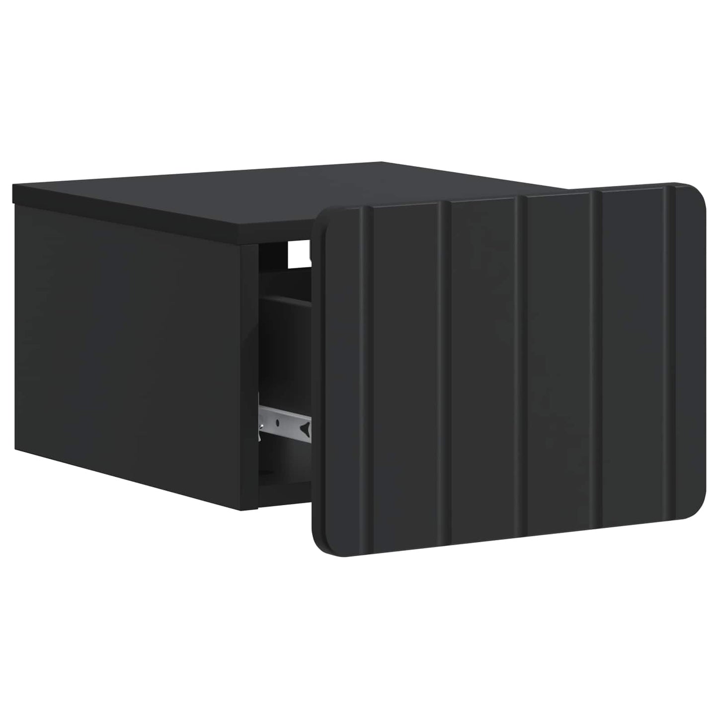 vidaXL Wall-Mounted Bedside Cabinet 2 pcs Black 33 x 34.5 x 24 cm 6