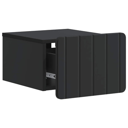 vidaXL Wall-Mounted Bedside Cabinet 2 pcs Black 33 x 34.5 x 24 cm 6