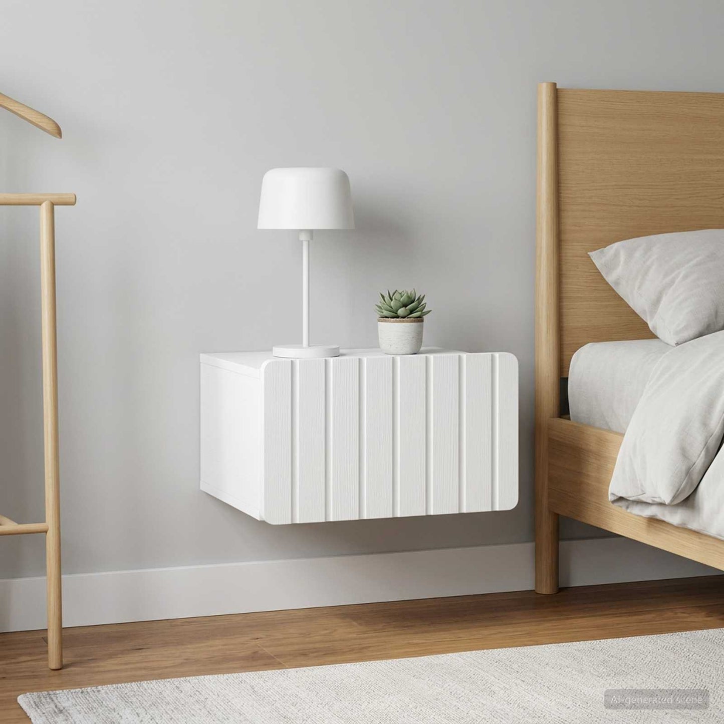 vidaXL Wall-Mounted Bedside Cabinet 2 pcs White 49 x 34.5 x 24 cm 4