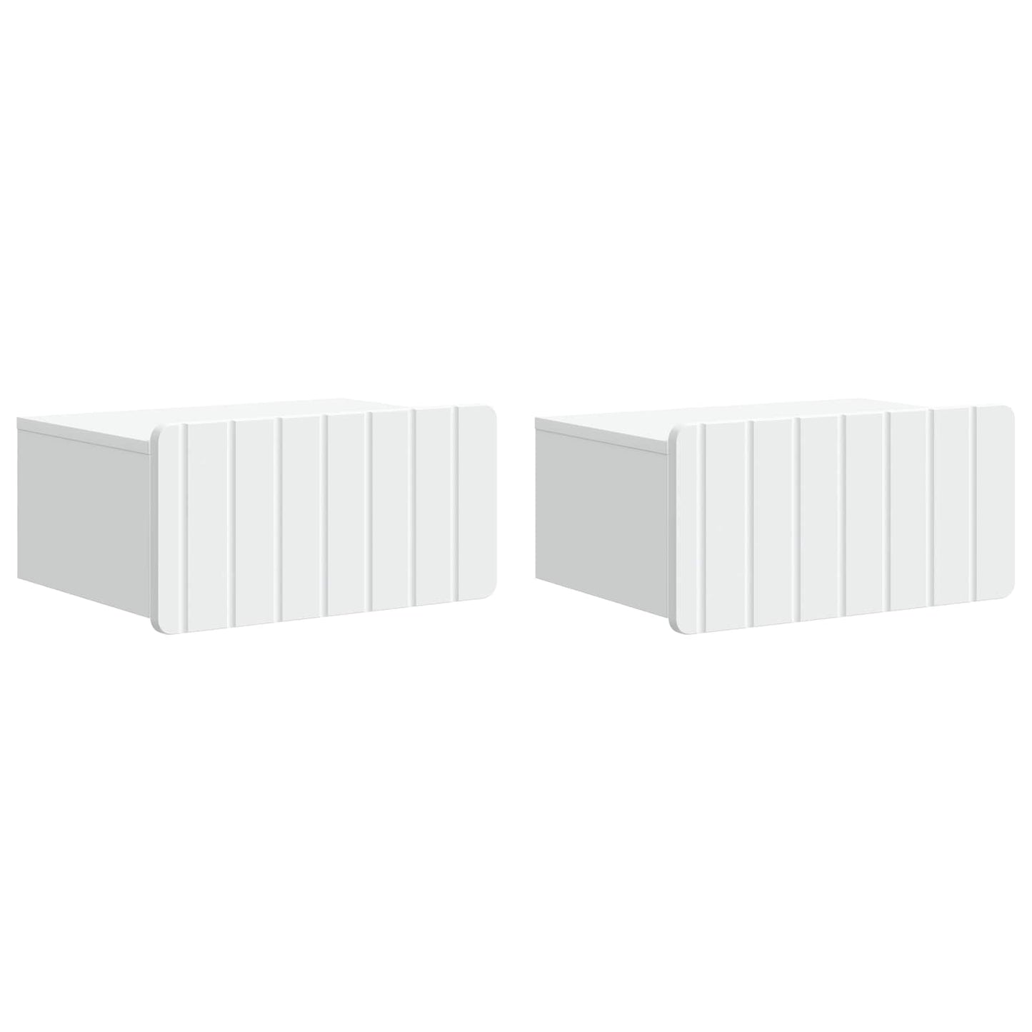 vidaXL Wall-Mounted Bedside Cabinet 2 pcs White 49 x 34.5 x 24 cm 2