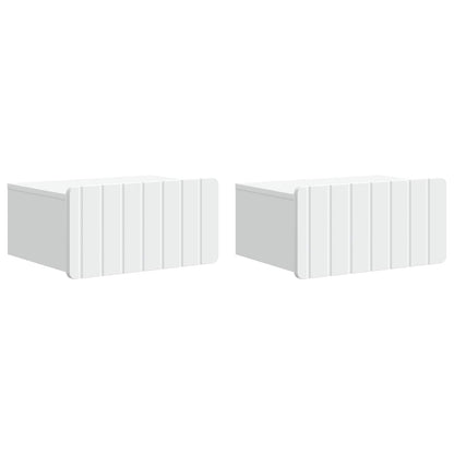 vidaXL Wall-Mounted Bedside Cabinet 2 pcs White 49 x 34.5 x 24 cm 2