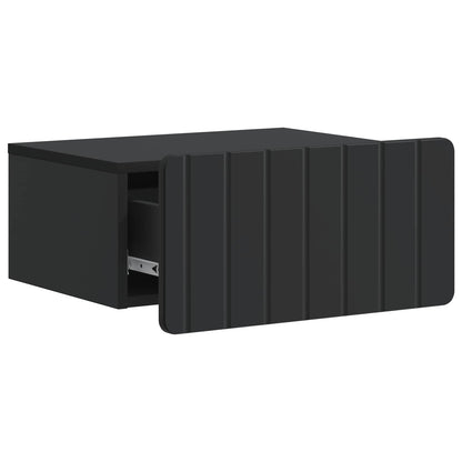 vidaXL Wall-Mounted Bedside Cabinet 2 pcs Black 49 x 34.5 x 24 cm 6