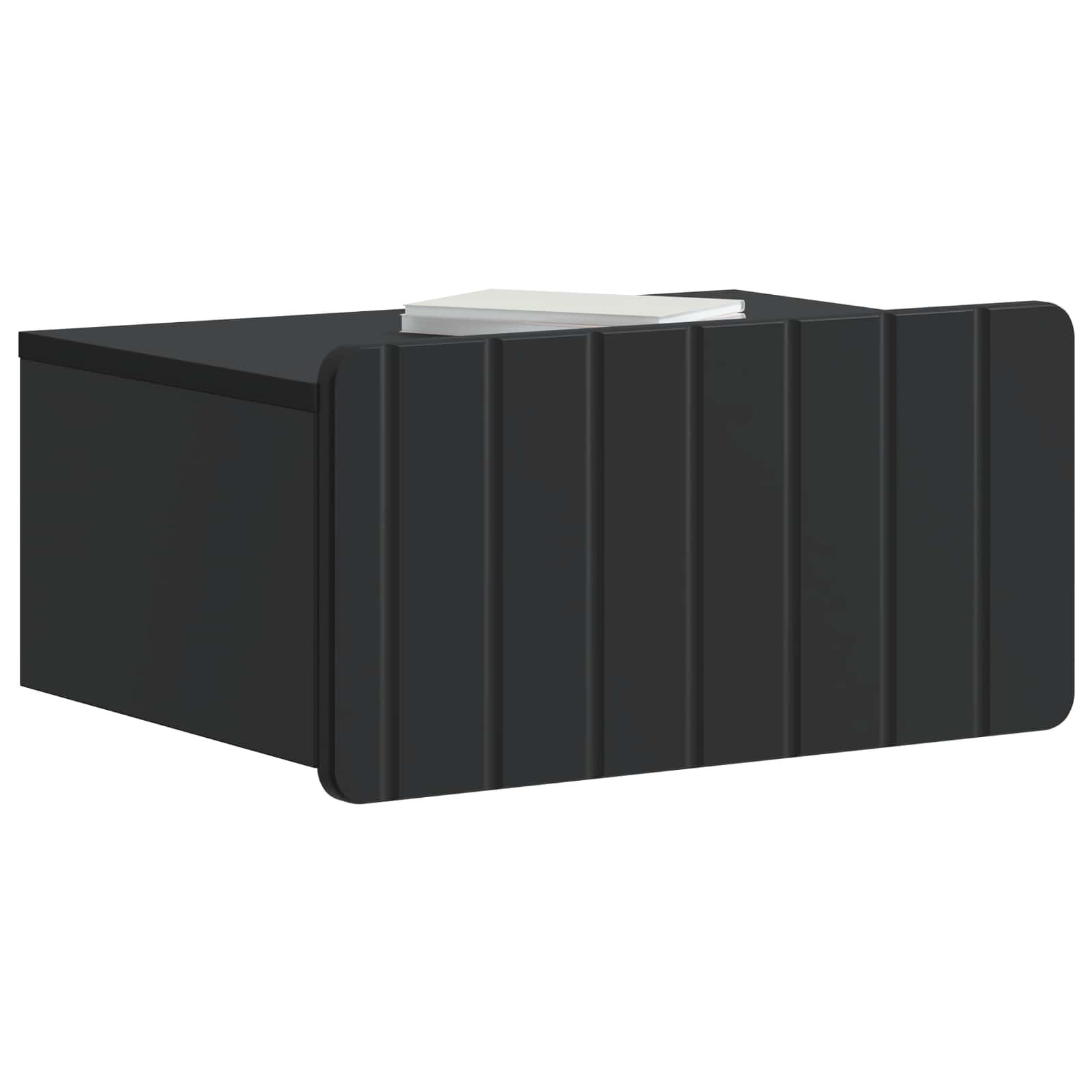 vidaXL Wall-Mounted Bedside Cabinet 2 pcs Black 49 x 34.5 x 24 cm 3