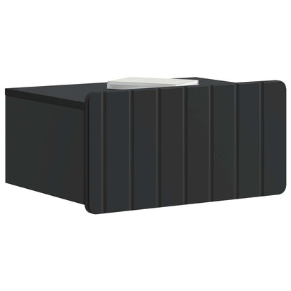 vidaXL Wall-Mounted Bedside Cabinet 2 pcs Black 49 x 34.5 x 24 cm 3