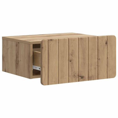 vidaXL Wall-Mounted Bedside Cabinet 2 pcs Artisan Oak 6