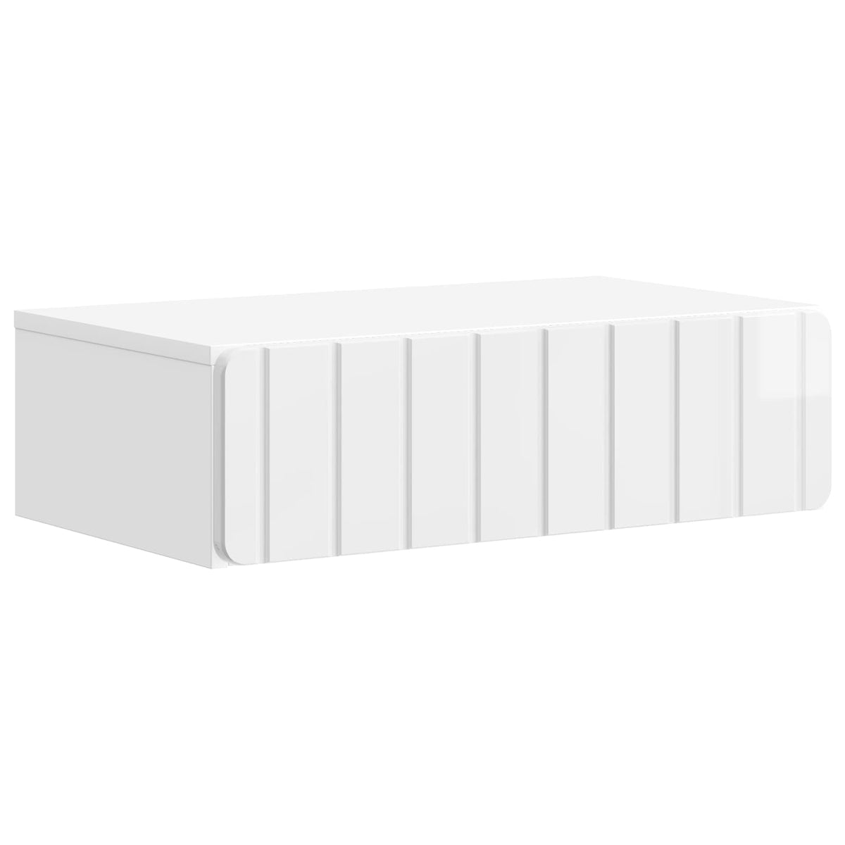 vidaXL Wall-Mounted Side Table High Gloss White 59 x 34.5 x 17 cm 2