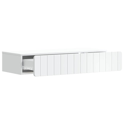 vidaXL Wall-Mounted Side Table Wall-mounted White 87.5 x 34.5 x 17 cm 4