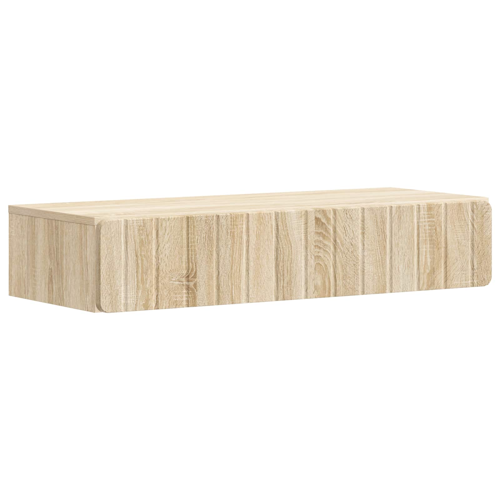 vidaXL Wall-Mounted Side Table Sonoma Oak 87.5 x 34.5 x 17 cm 2