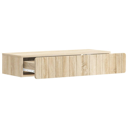 vidaXL Wall-Mounted Side Table Sonoma Oak 87.5 x 34.5 x 17 cm 4