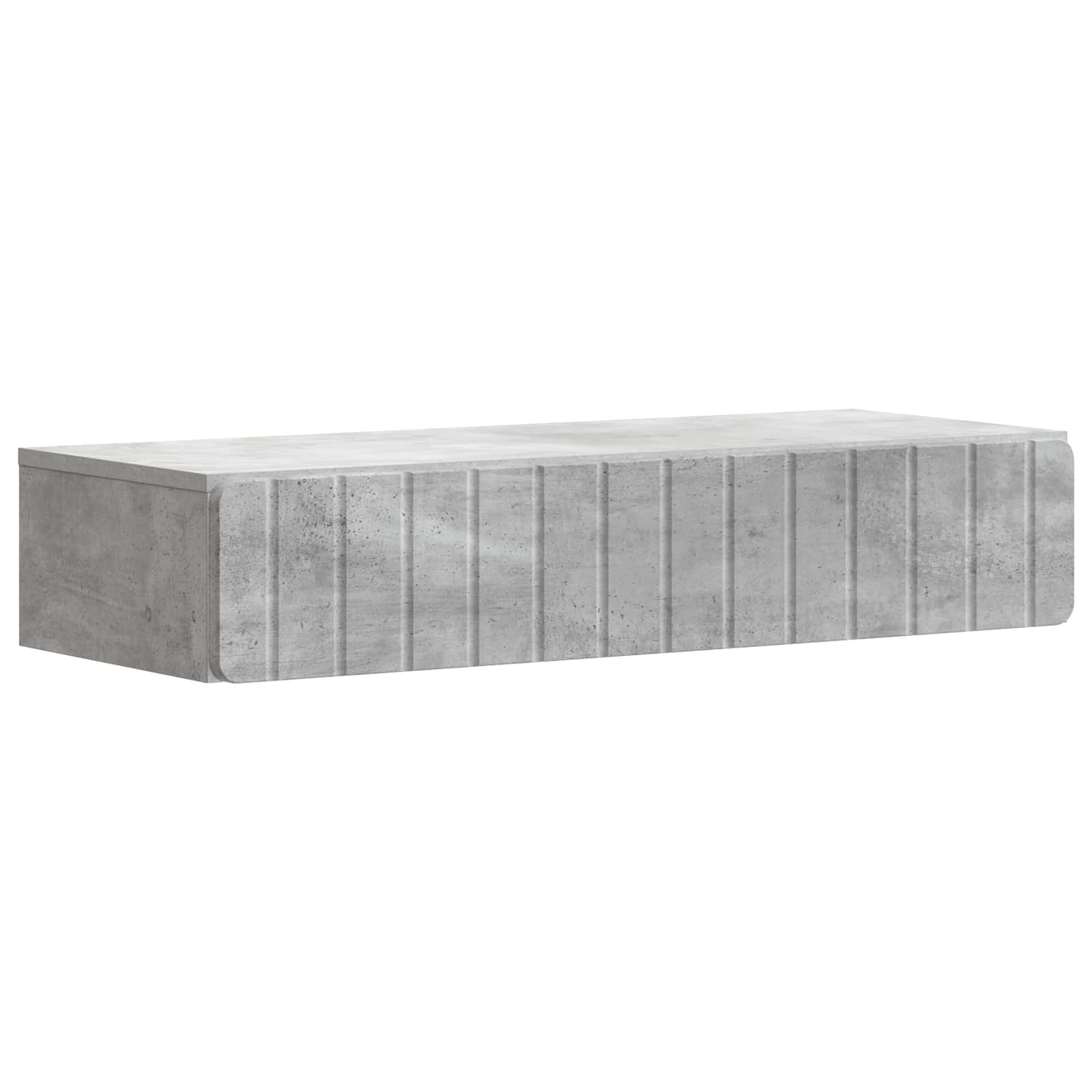 vidaXL Wall-Mounted Side Table Concrete Grey 87.5 x 34.5 x 17 cm 2