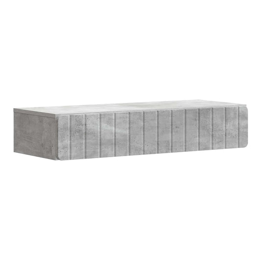 Wall-Mounted Side Table Engineered Wood Concrete grey 87.5 x 34.5 x 17 cm