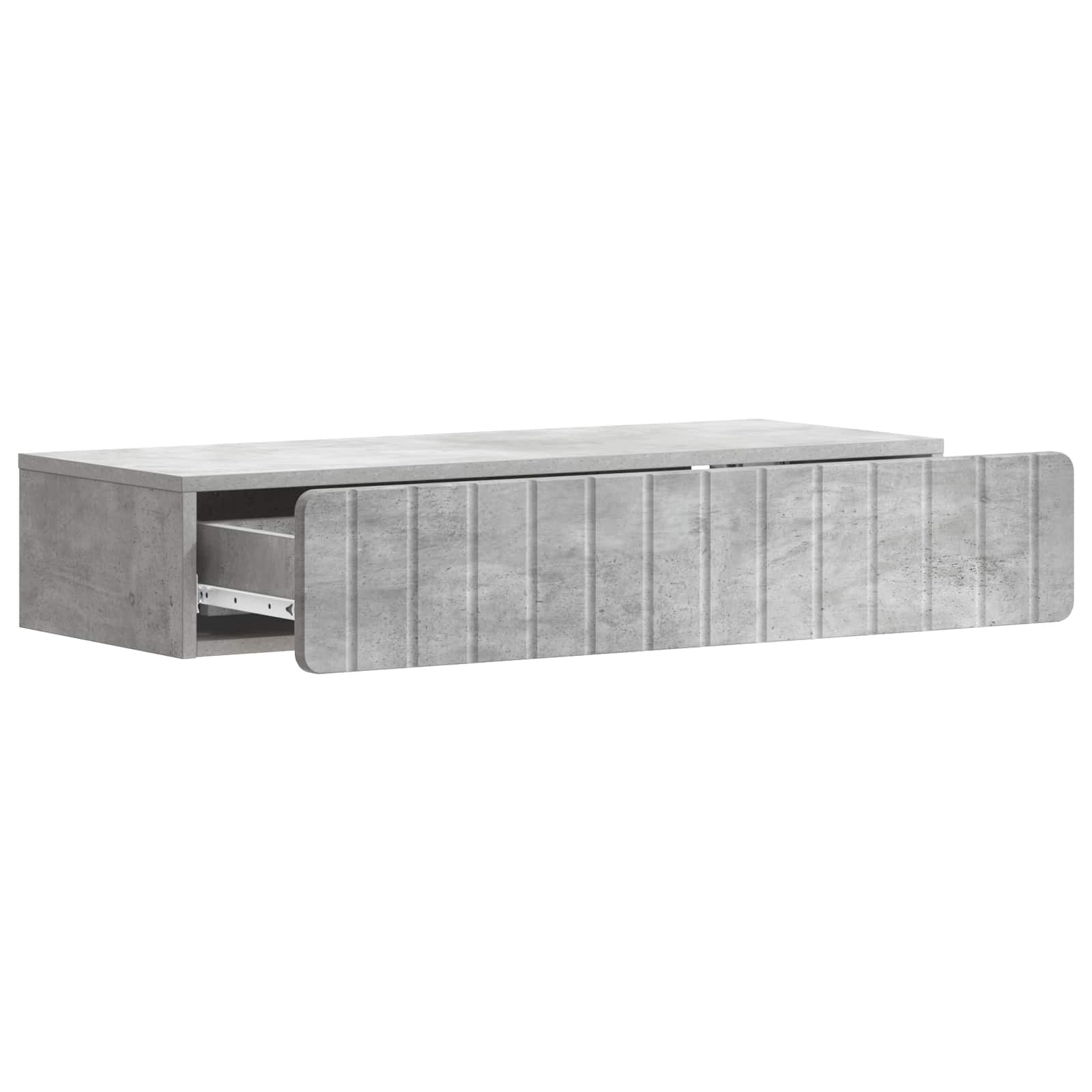 vidaXL Wall-Mounted Side Table Concrete Grey 87.5 x 34.5 x 17 cm 4