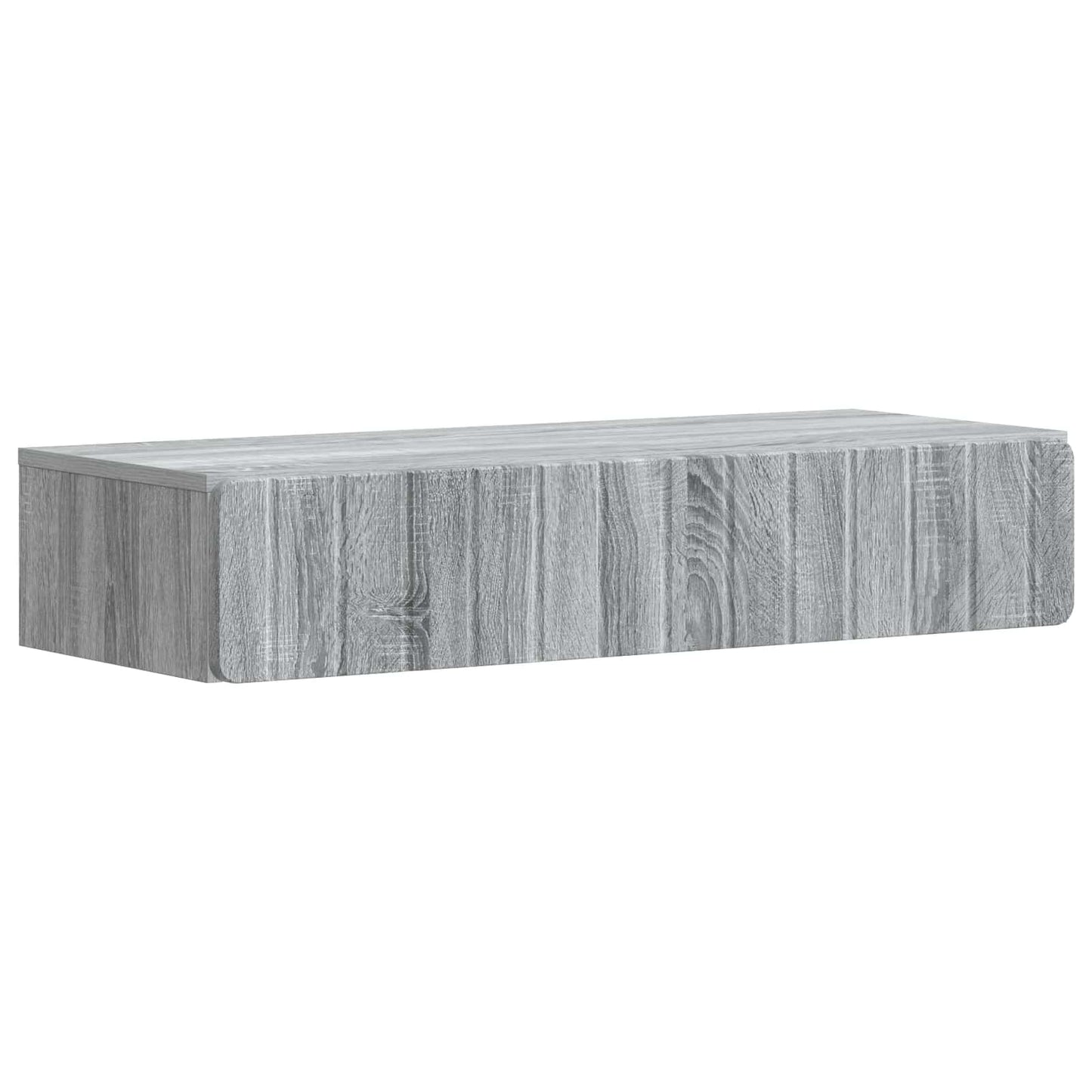 vidaXL Wall-Mounted Side Table Grey Sonoma 87.5 x 34.5 x 17 cm 2