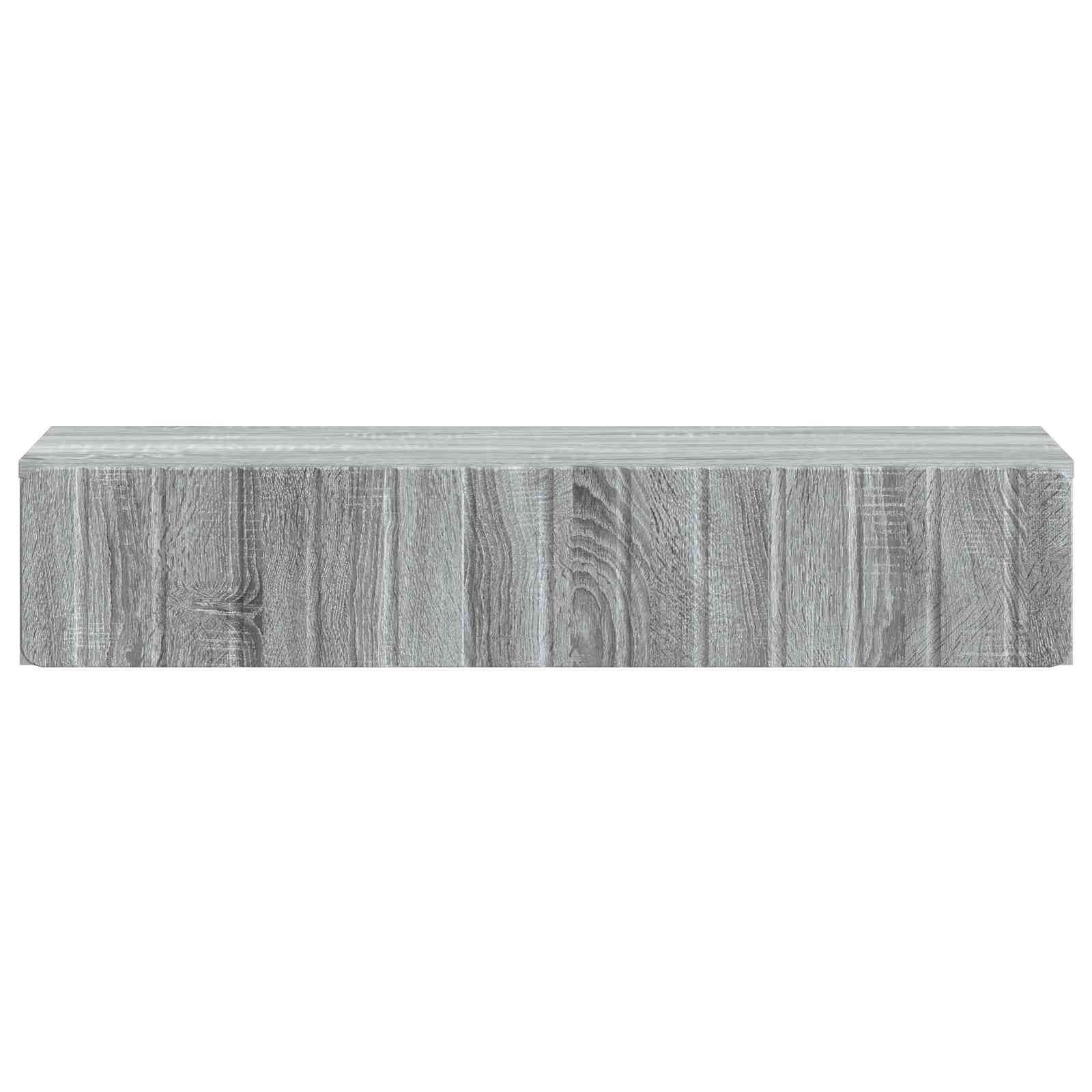 vidaXL Wall-Mounted Side Table Grey Sonoma 87.5 x 34.5 x 17 cm 5