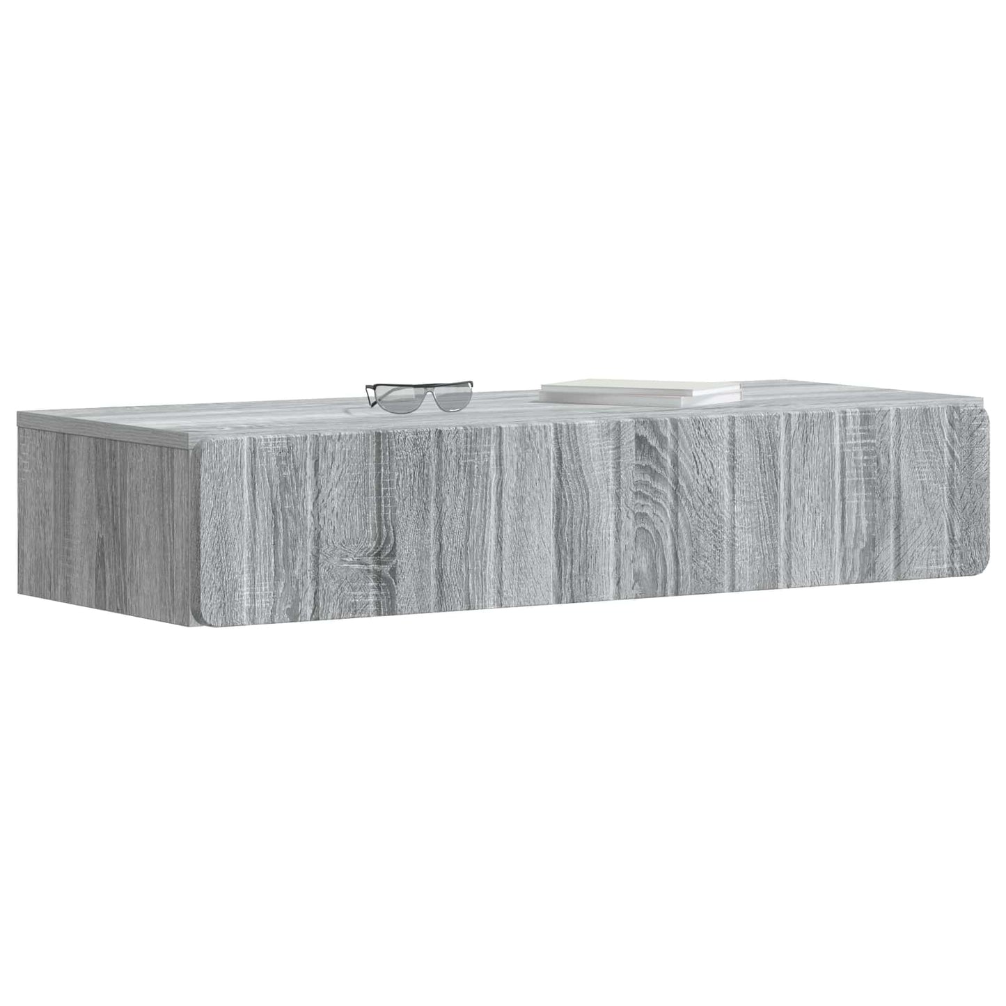 vidaXL Wall-Mounted Side Table Grey Sonoma 87.5 x 34.5 x 17 cm 3
