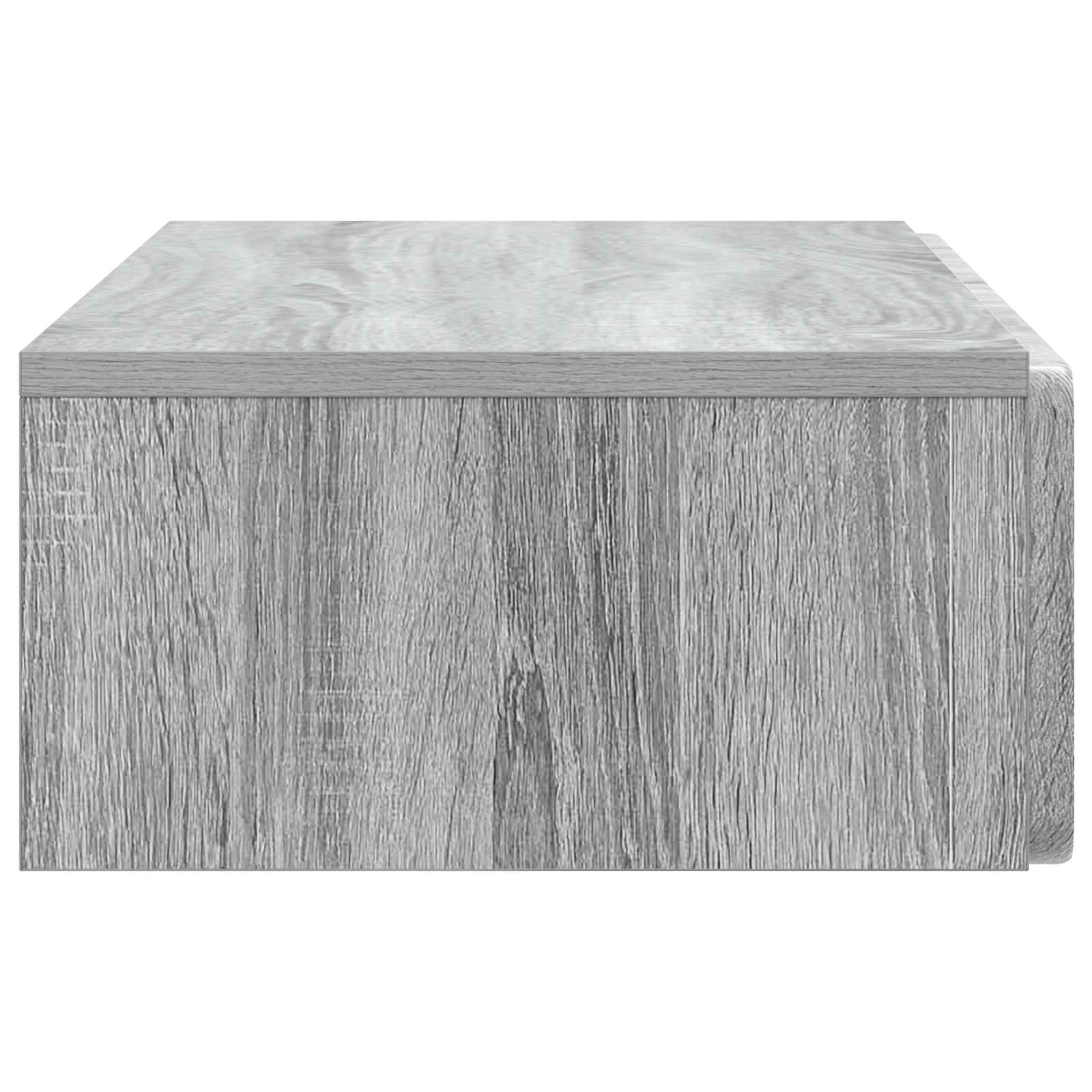 vidaXL Wall-Mounted Side Table Grey Sonoma 87.5 x 34.5 x 17 cm 6