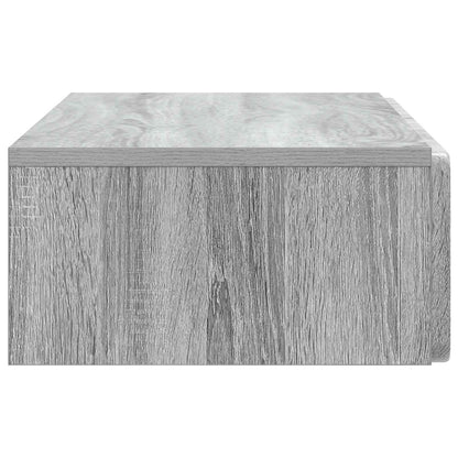 vidaXL Wall-Mounted Side Table Grey Sonoma 87.5 x 34.5 x 17 cm 6