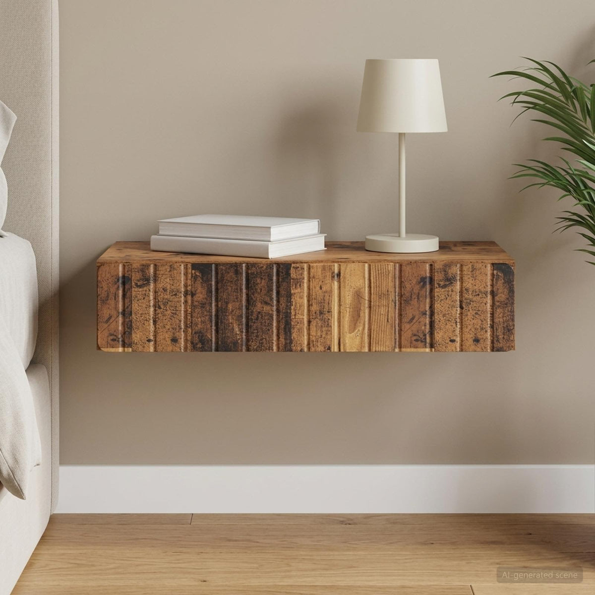vidaXL Wall-Mounted Side Table Engineered Wood