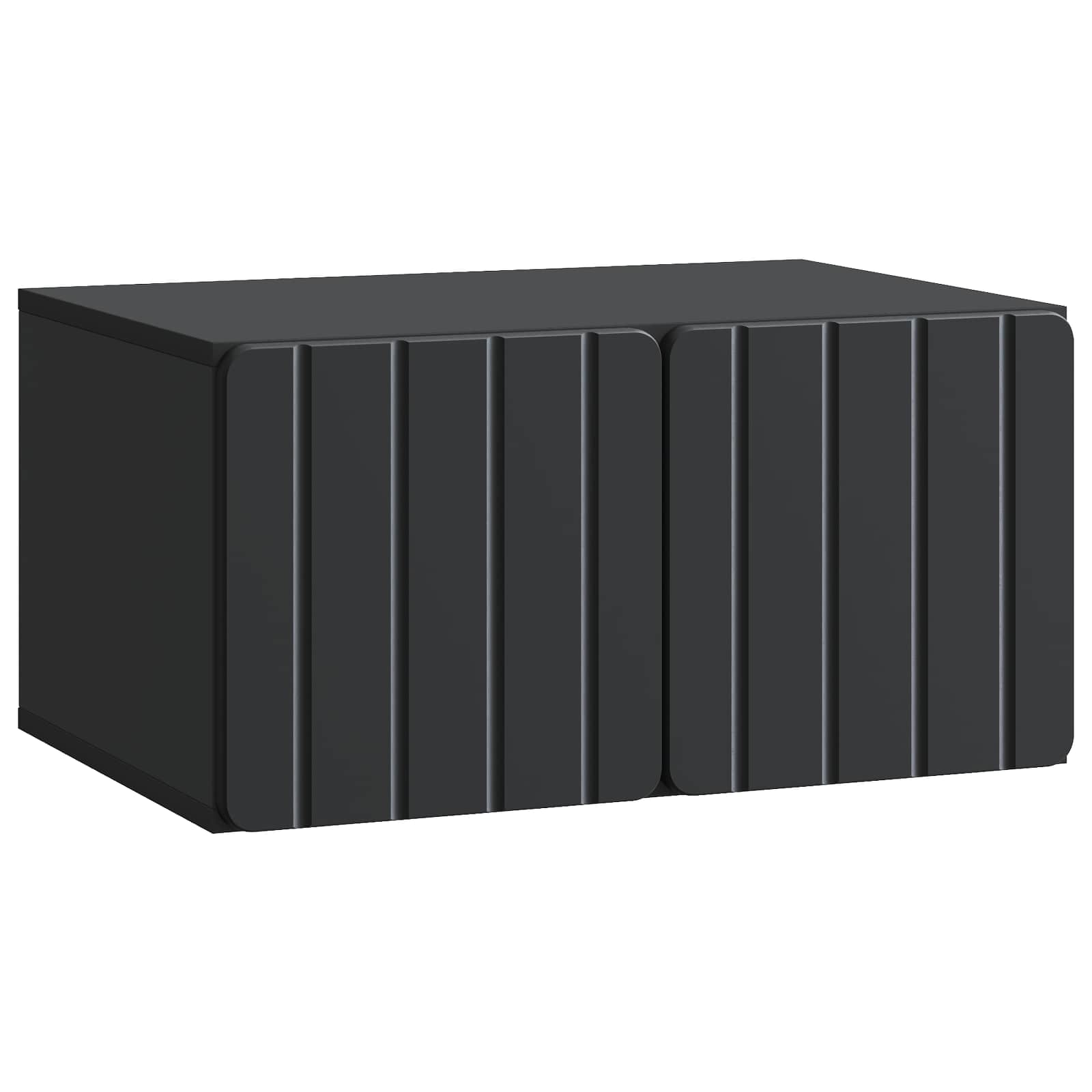 vidaXL Wall-Mounted TV Cabinet 59.5 x 41 x 30 cm Black Engineered Wood 2