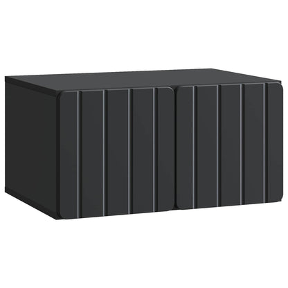 vidaXL Wall-Mounted TV Cabinet 59.5 x 41 x 30 cm Black Engineered Wood 2