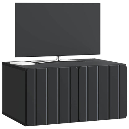 vidaXL Wall-Mounted TV Cabinet 59.5 x 41 x 30 cm Black Engineered Wood 3