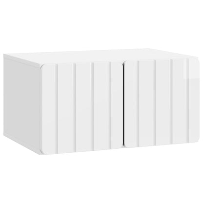 vidaXL Wall-Mounted TV Cabinet 59.5 x 41 x 30 cm High Gloss White 2