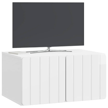 Wall-Mounted TV Cabinet 59.5 x 41 x 30 cm Depth 41 cm Width 59.5 cm High gloss white