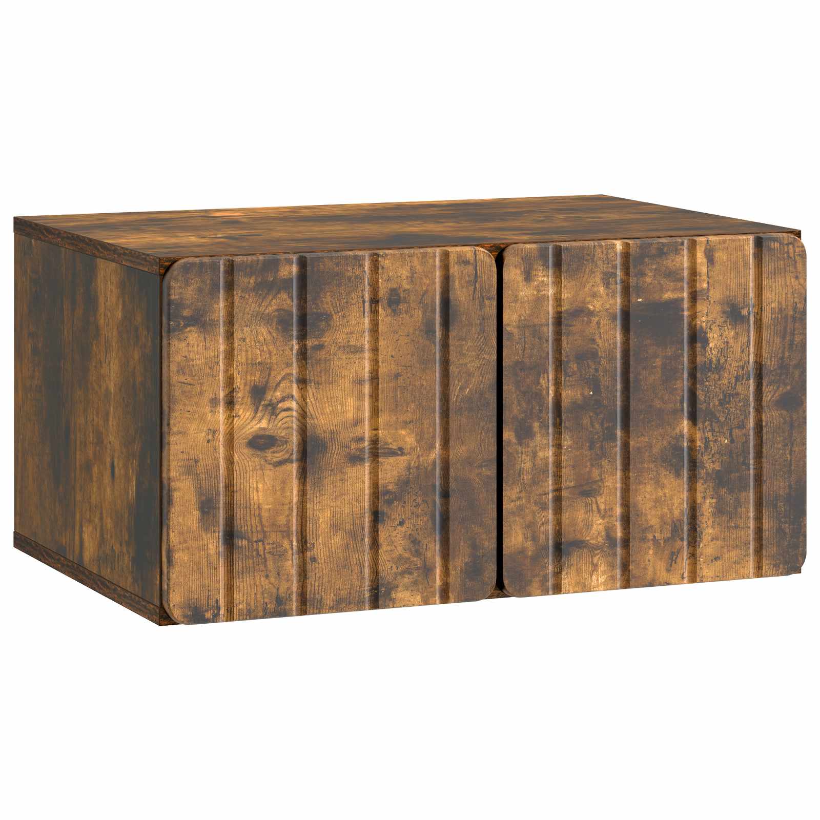 vidaXL Wall-Mounted TV Cabinet 59.5 x 41 x 30 cm Smoked Oak 2