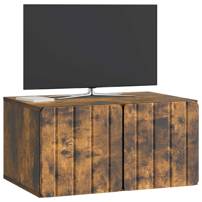 vidaXL Wall-Mounted TV Cabinet 59.5 x 41 x 30 cm Smoked Oak 3