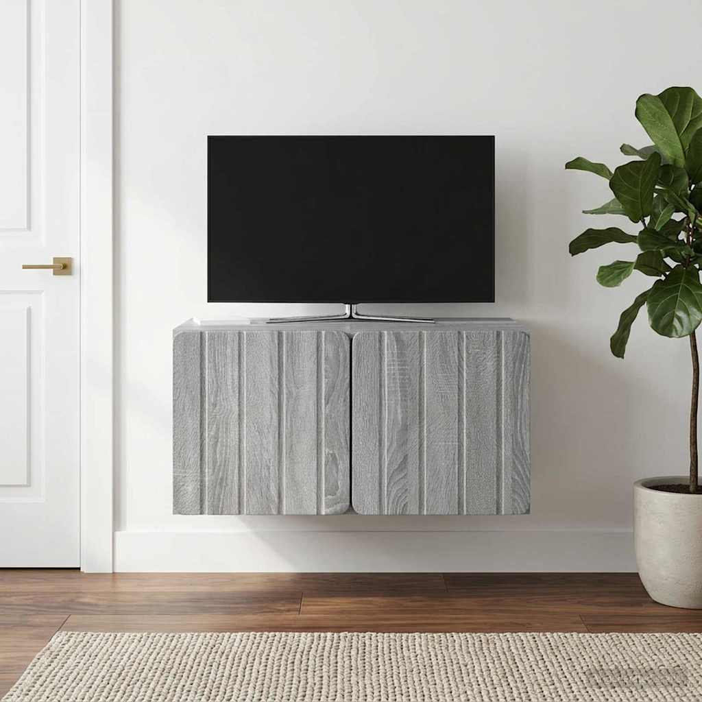 vidaXL Wall-Mounted TV Cabinet 59.5 x 41 x 30 cm Grey Sonoma 1