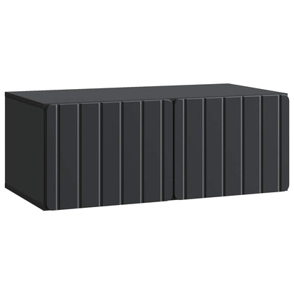 vidaXL Wall-Mounted TV Cabinet 78.5 x 41 x 30 cm Black Engineered Wood 2