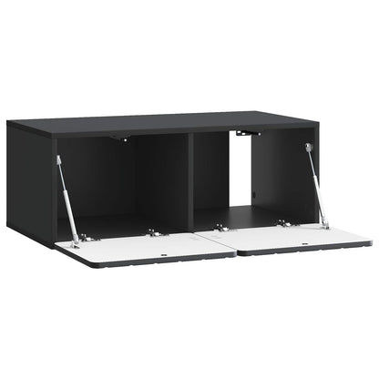 vidaXL Wall-Mounted TV Cabinet 78.5 x 41 x 30 cm Black Engineered Wood 5