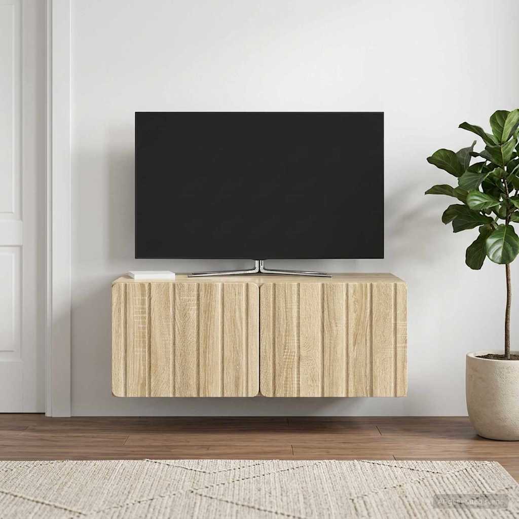 vidaXL Wall-Mounted TV Cabinet 78.5 x 41 x 30 cm Sonoma Oak 4