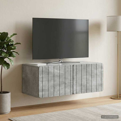vidaXL Wall-Mounted TV Cabinet 78.5 x 41 x 30 cm Concrete Grey 4