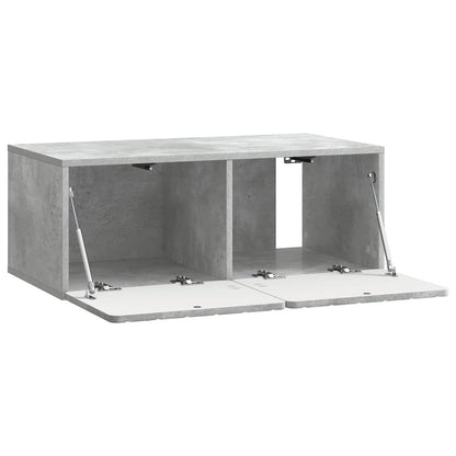 vidaXL Wall-Mounted TV Cabinet 78.5 x 41 x 30 cm Concrete Grey 5