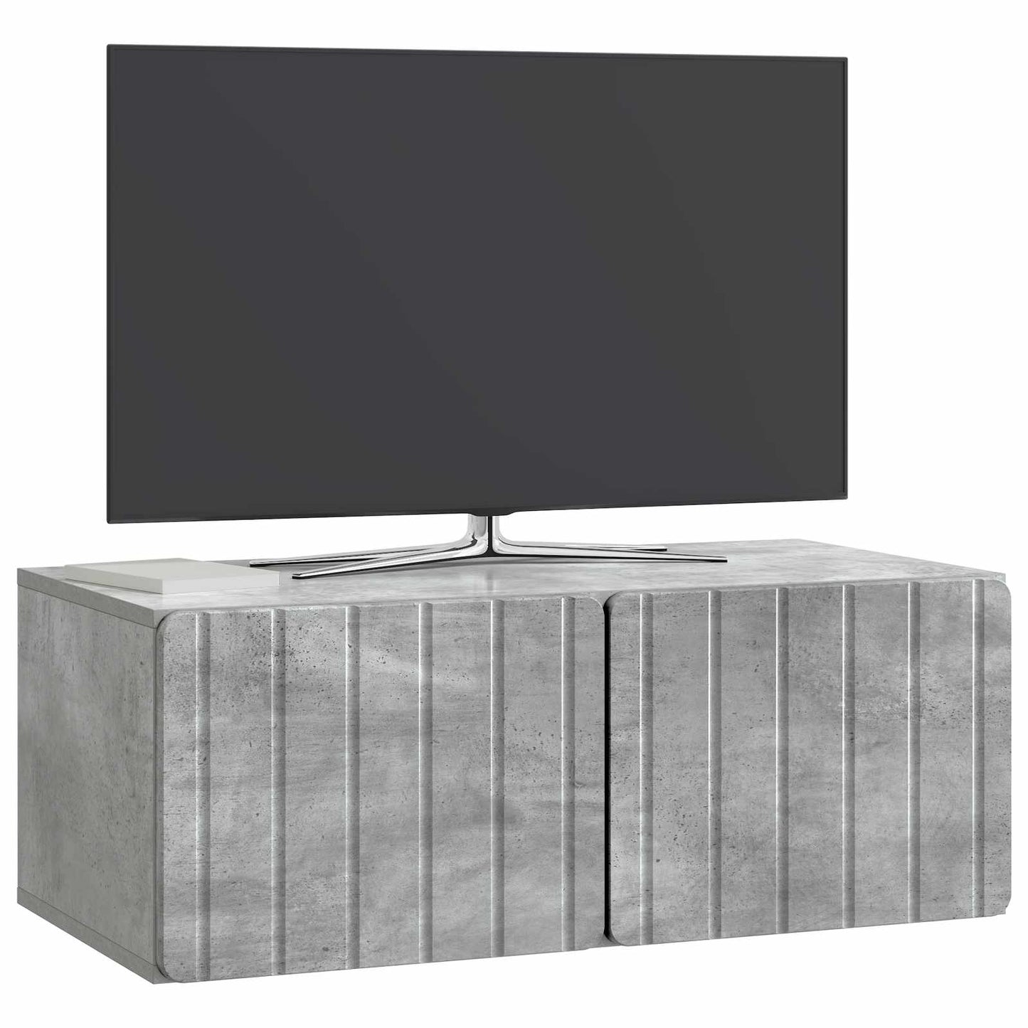 vidaXL Wall-Mounted TV Cabinet 78.5 x 41 x 30 cm Concrete Grey 3