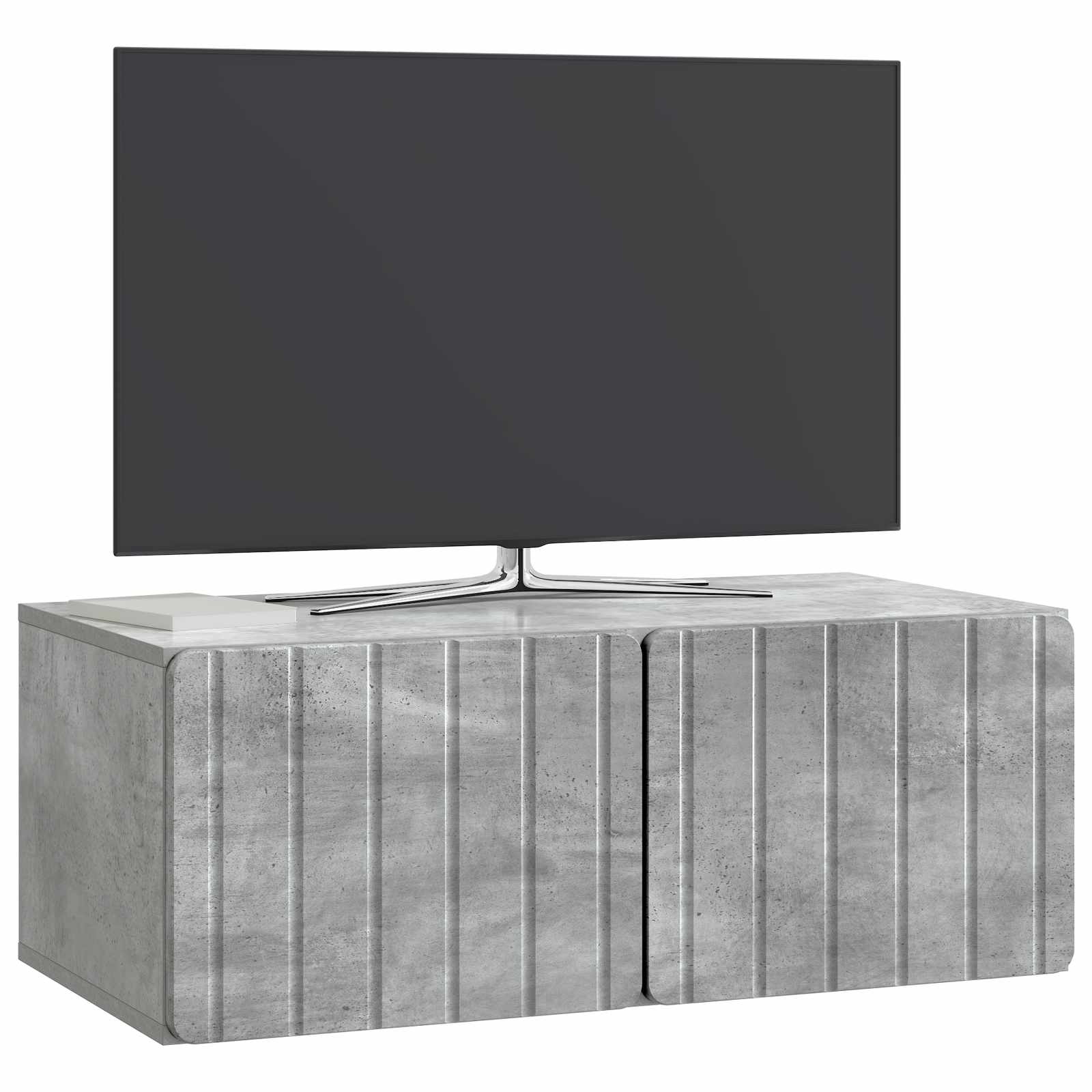 vidaXL Wall-Mounted TV Cabinet 78.5 x 41 x 30 cm Concrete Grey 3